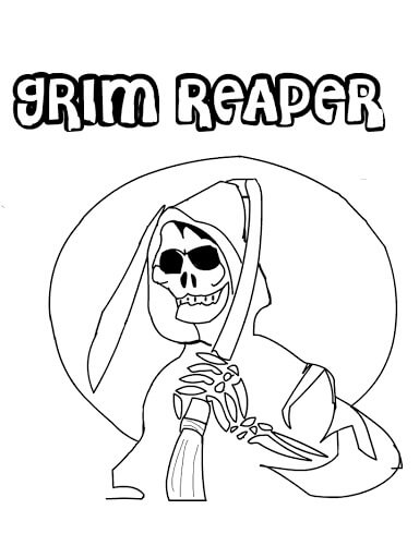 Grim Reaper para Colorear