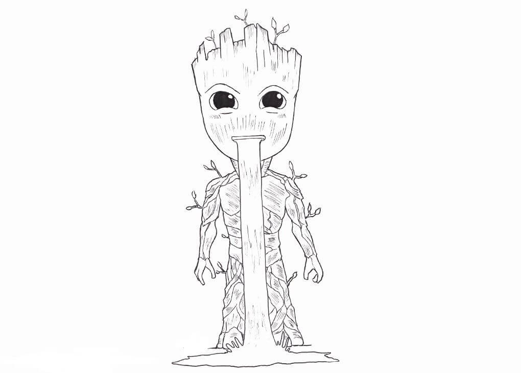 Dibujo de Dibujo de Groot para Colorear y Imprimir