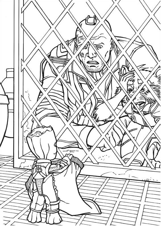 Dibujo de Groot Divertido para Colorear y Imprimir