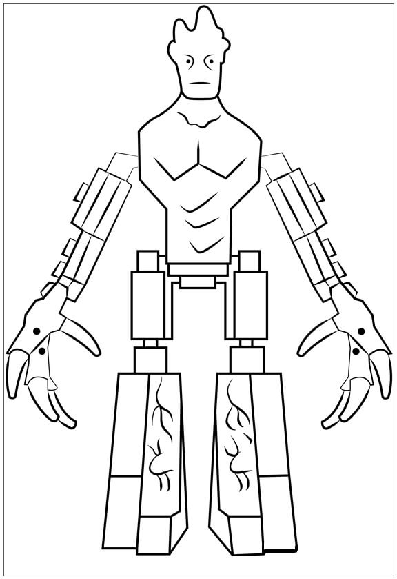 Dibujo de Lego Groot para Colorear y Imprimir