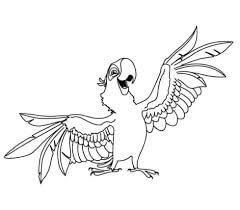 Dibujo de Guacamayo Divertido para Colorear y Imprimir