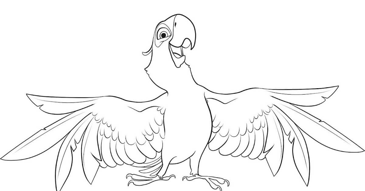 Dibujo de Guacamayo Gritó para Colorear y Imprimir