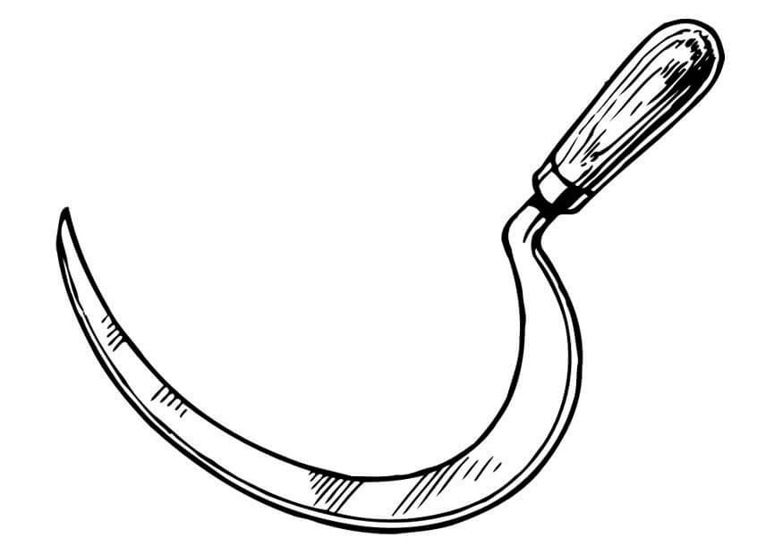 Dibujo de Granjeros Guadana para Colorear y Imprimir