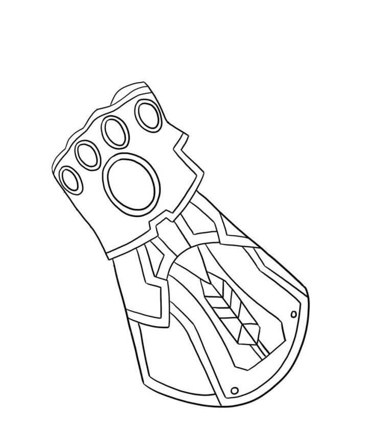 Dibujo de Bonito Guantelete Del Infinito para Colorear y Imprimir