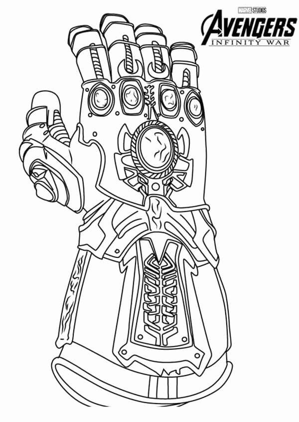 Dibujo de Gran Guantelete Del Infinito 1 para Colorear y Imprimir
