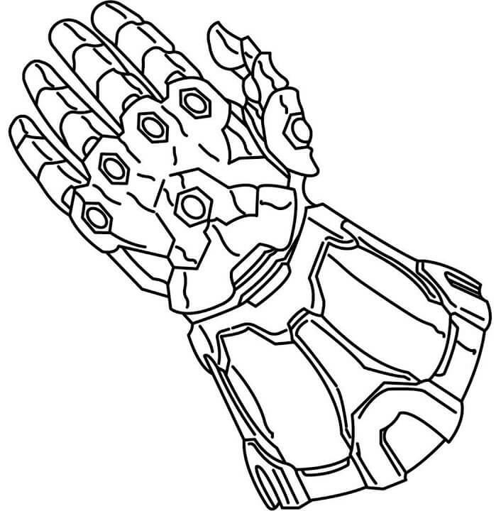 Dibujo de Guantelete Del Infinito Simple para Colorear y Imprimir
