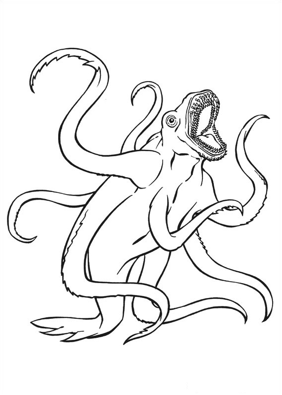 Dibujo de Monstruo Abilisk para Colorear y Imprimir
