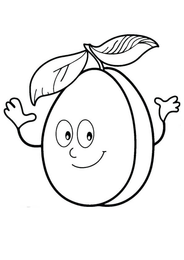 dibujo guayaba linda para colorear