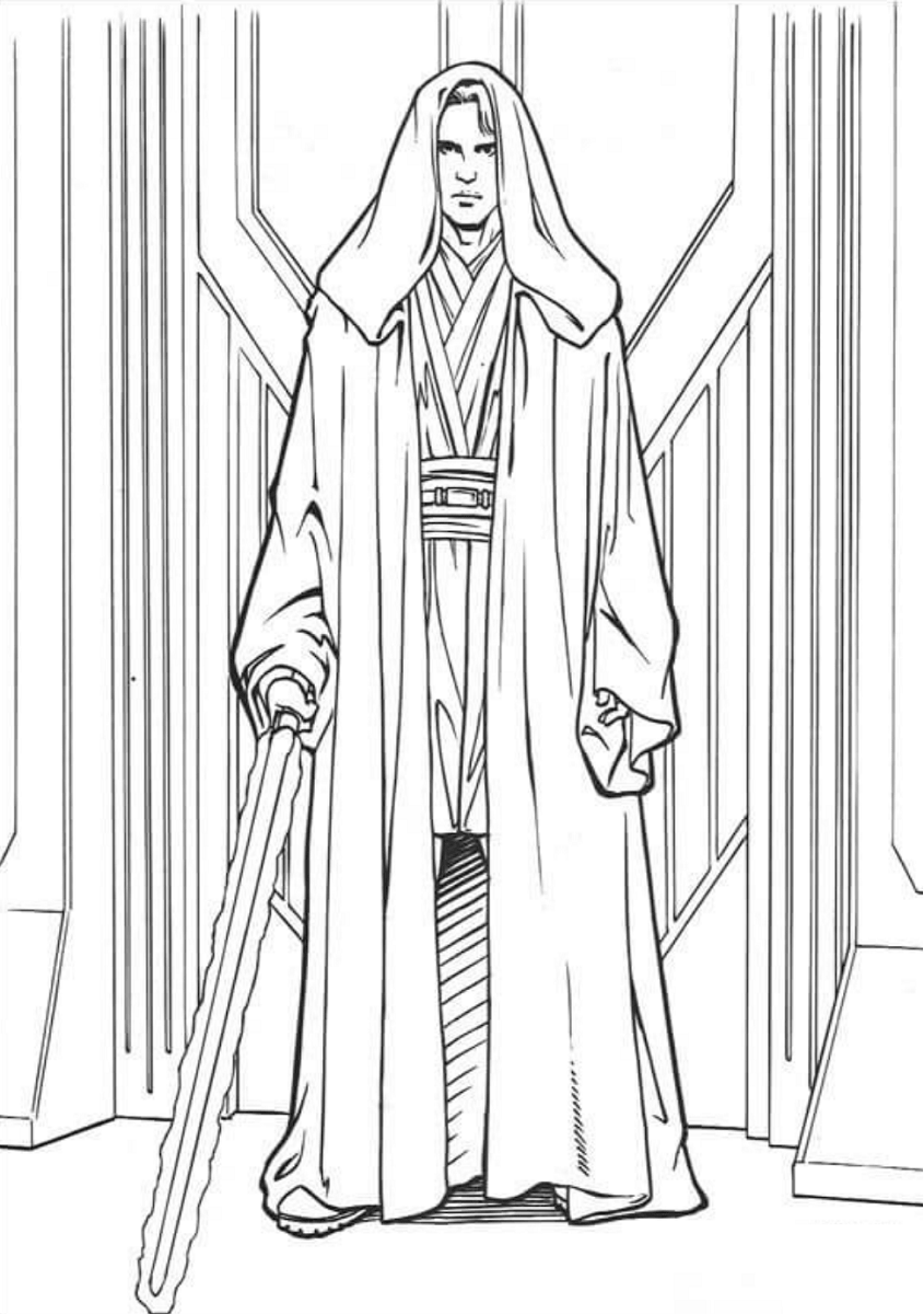 Dibujo de Anakin Skywalker para Colorear y Imprimir