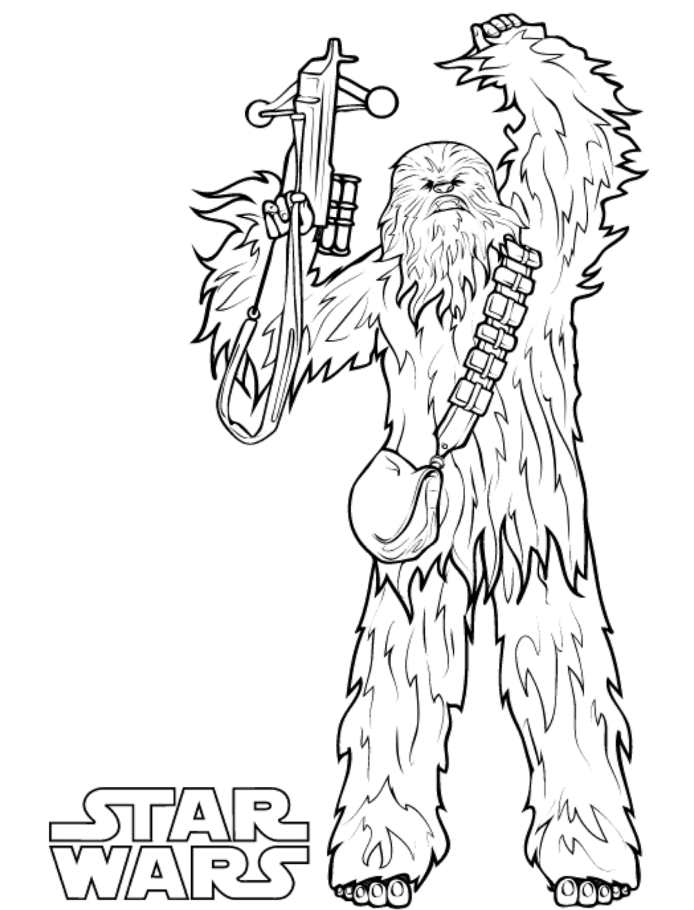 Dibujo de Chewbacca para Colorear y Imprimir