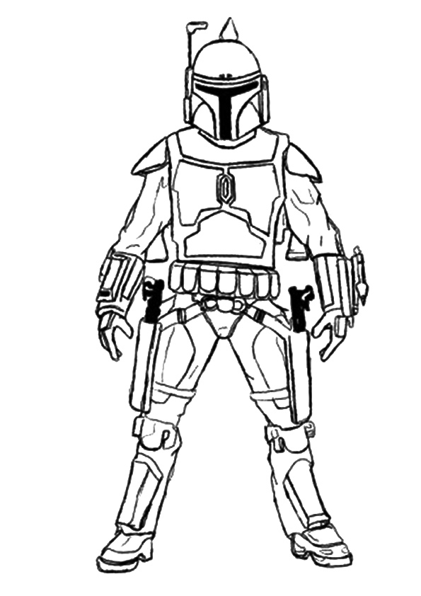 Dibujo de El Boba Fett para Colorear y Imprimir