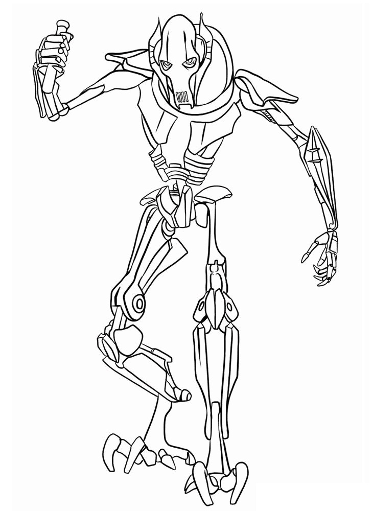 Dibujo de General Grievous para Colorear y Imprimir