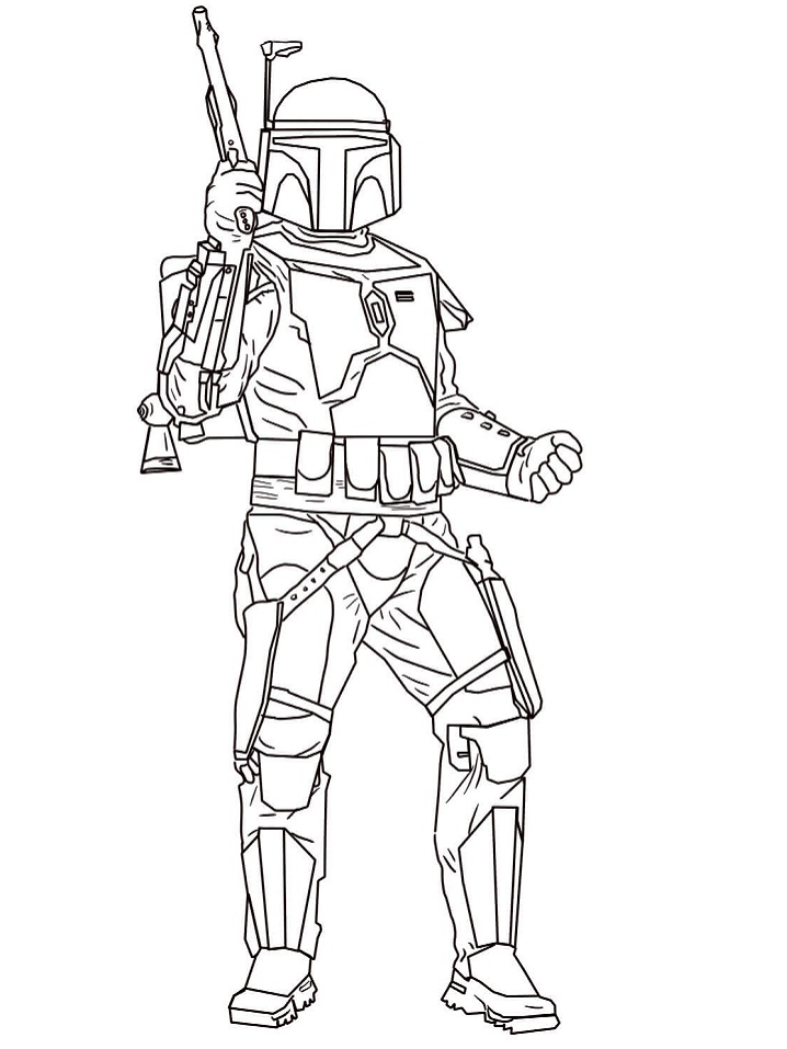 Dibujo de Jango Fett para Colorear y Imprimir