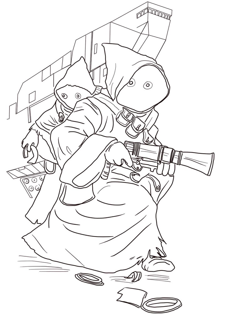 Dibujo de Jawa para Colorear y Imprimir