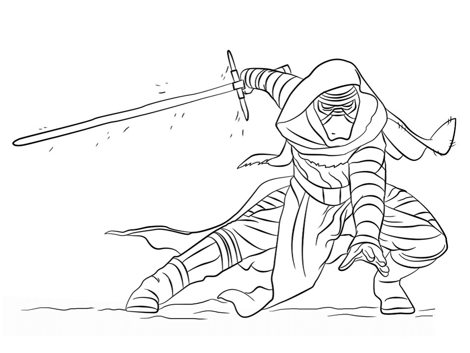 Dibujo de Kylo Ren para Colorear y Imprimir
