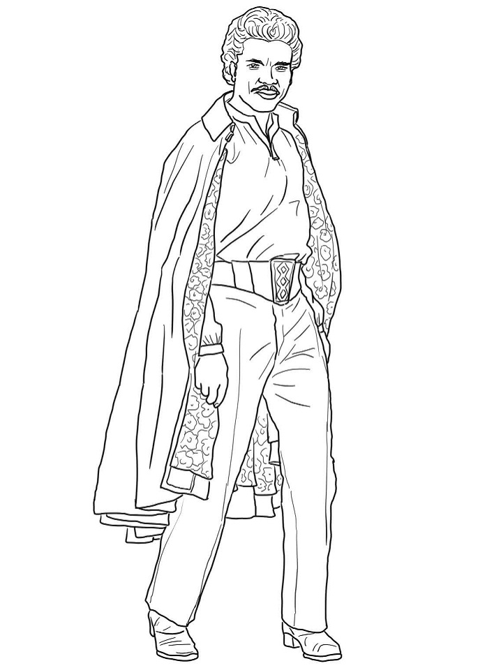 Dibujo de Lando Calrissian para Colorear y Imprimir