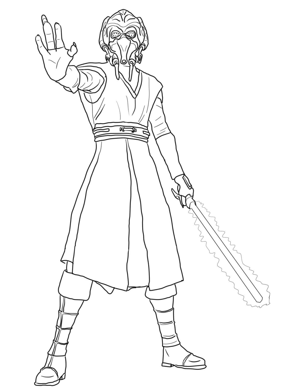 Dibujo de Plo Koon para Colorear y Imprimir