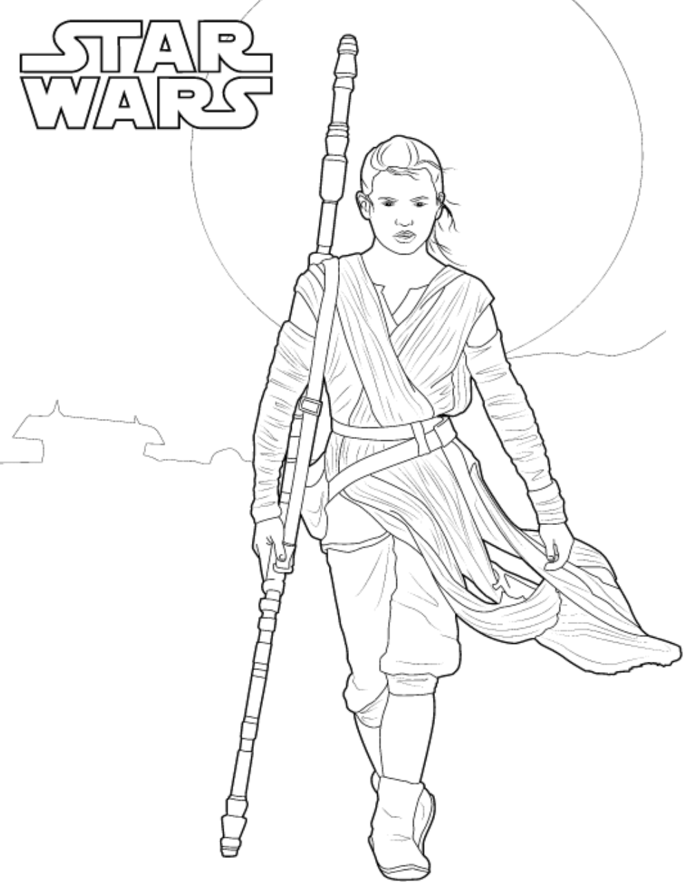 Dibujo de Rey En Guerra de Las Galaxias para Colorear y Imprimir