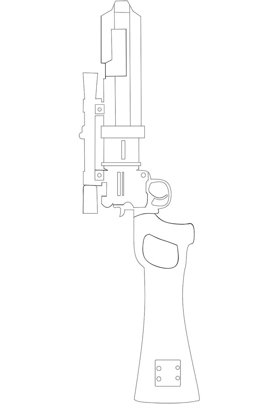 Dibujo de Rifle de Carabina Ee 3 para Colorear y Imprimir