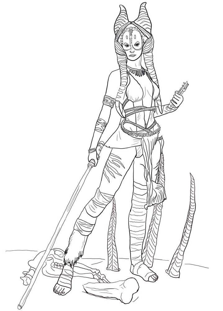 Dibujo de Shaak Tí para Colorear y Imprimir
