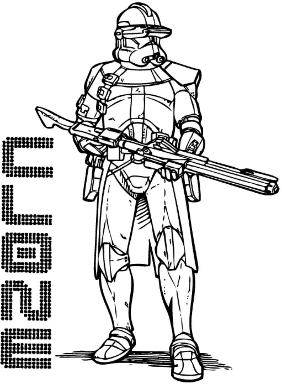 Dibujo de Soldado Clon para Colorear y Imprimir