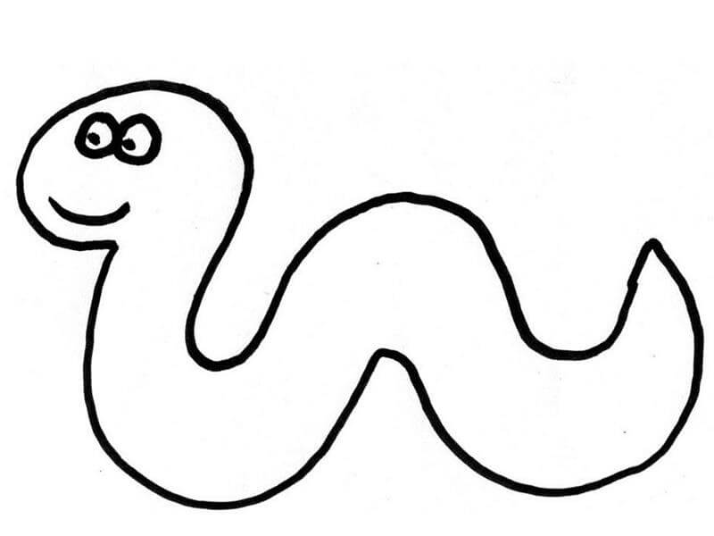 dibujo estupendo gusanos para imprimir y colorear