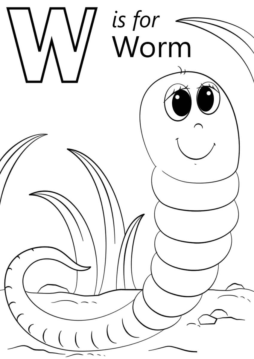 dibujo los gusanos son divertidos para imprimir y colorear