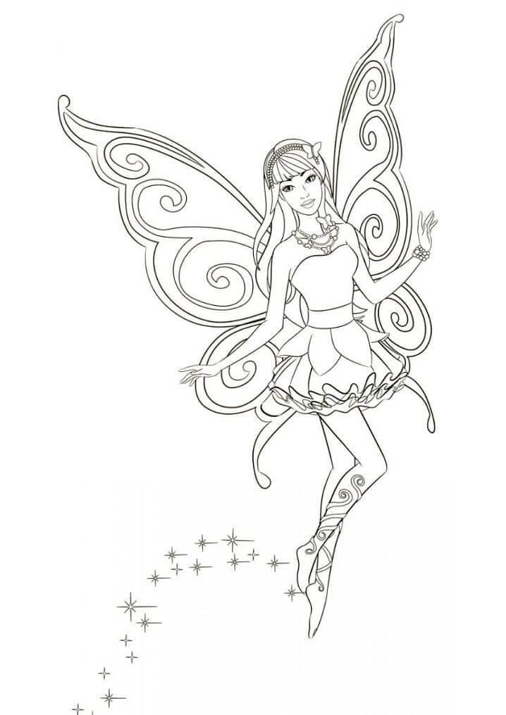 Dibujo de Hada Asombrosa para Colorear y Imprimir