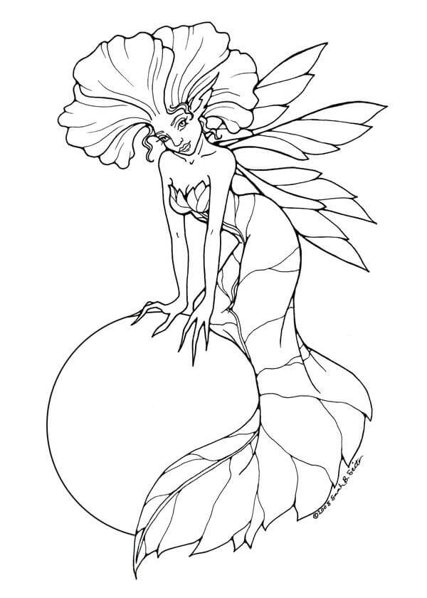 Dibujo de Hada Libre para Colorear y Imprimir