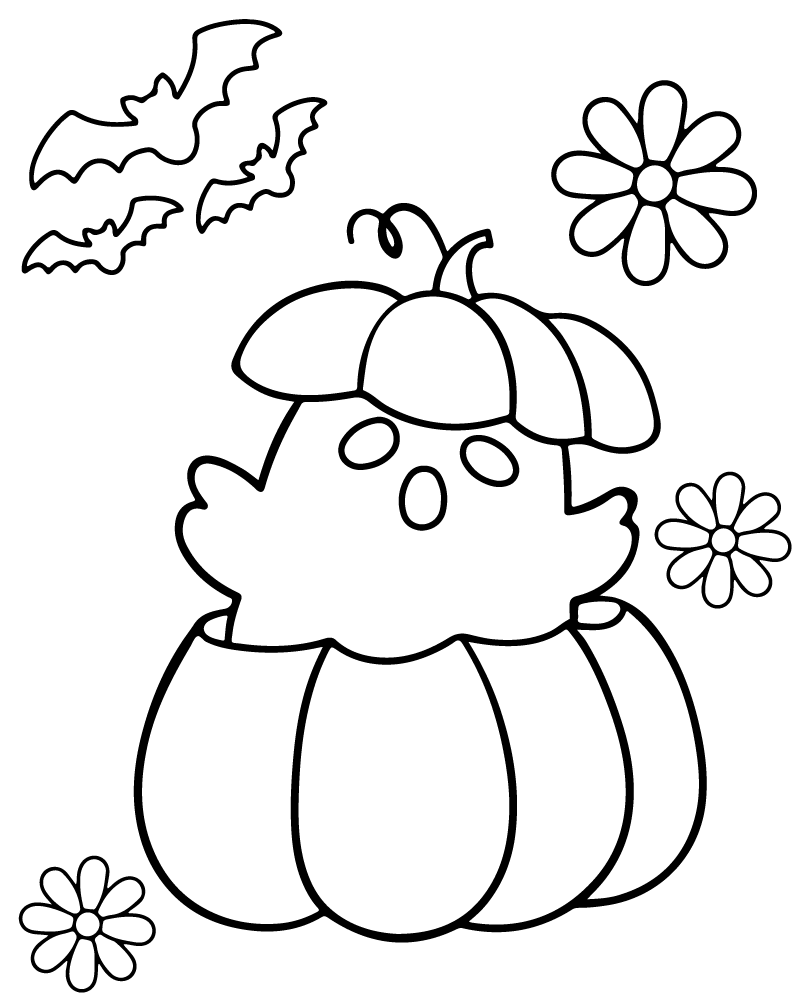 Dibujo de Cute Ghost Coloring Pages For Halloween para Colorear y Imprimir