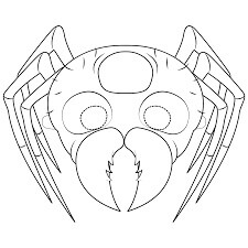 Dibujo de Máscara de Araña para Colorear y Imprimir