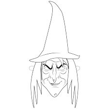 Dibujo de Máscara de Bruja para Colorear y Imprimir