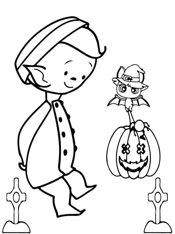 Dibujo de Halloween Preescolar Asombroso Pagina para Colorear para Colorear y Imprimir