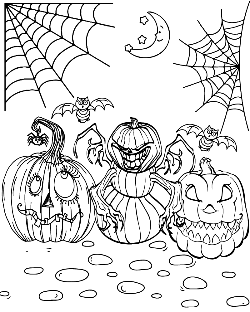 Dibujo de Jack o Lantern Coloring Page para Colorear y Imprimir