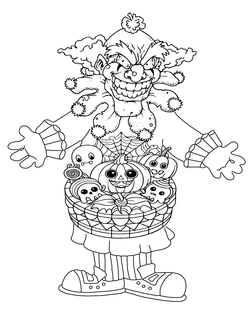 Halloween Terrorífico para Colorear