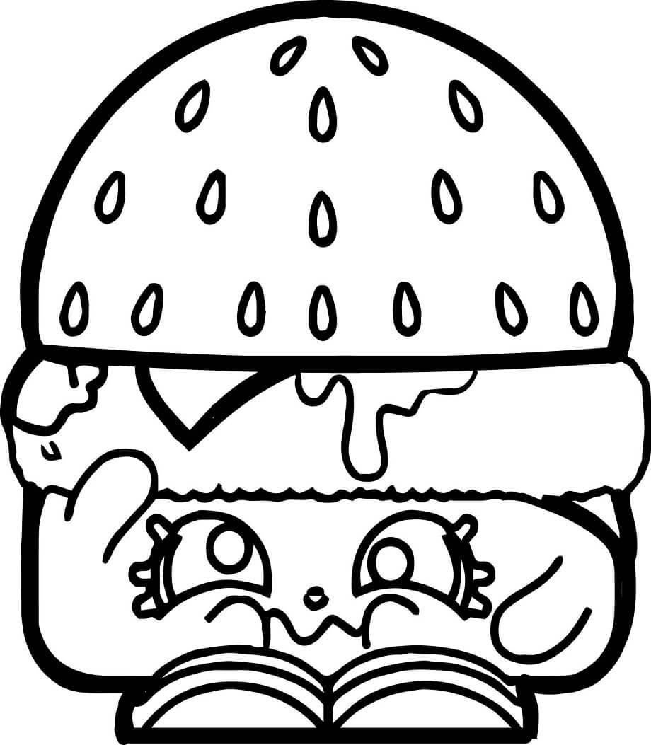 dibujo hamburguesa perfecta para colorear