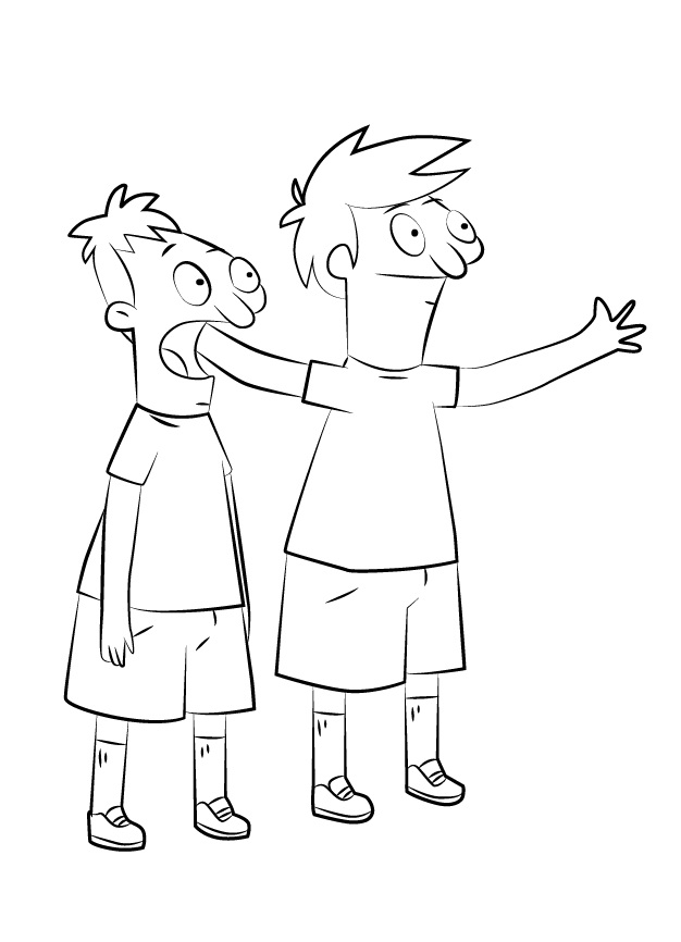 Dibujo de Andy y Ollie Pesto para Colorear y Imprimir