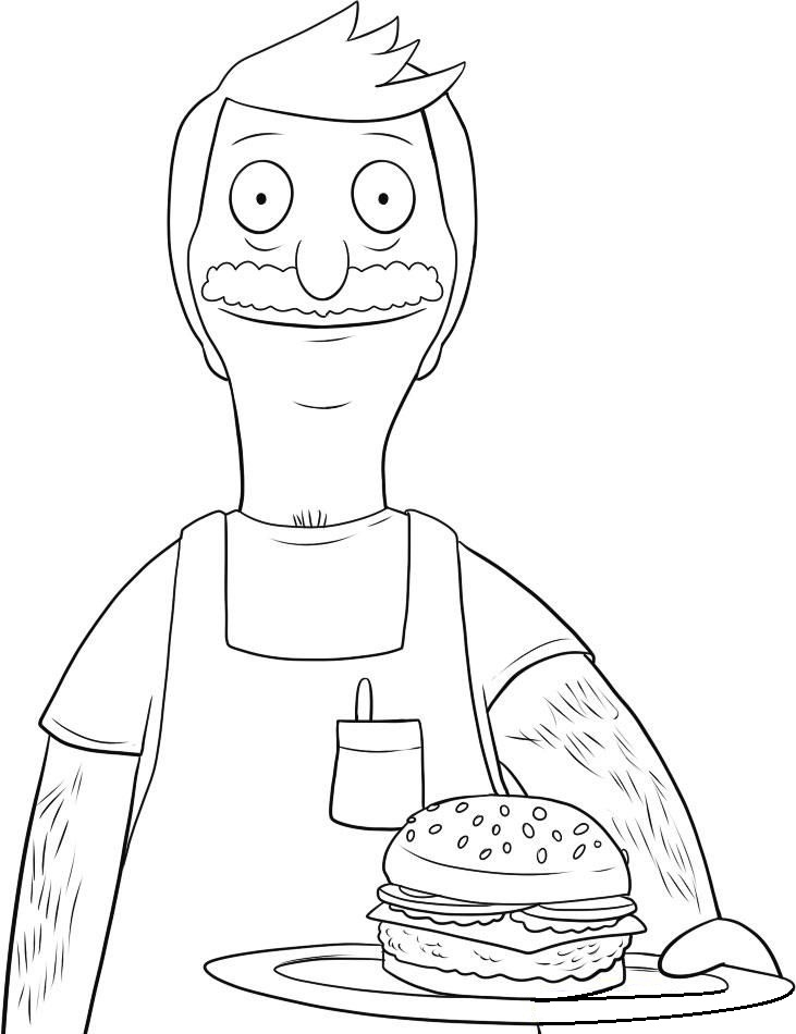 Dibujo de Bob Belcher para Colorear y Imprimir