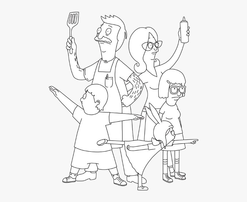 Dibujo de Familia de Bob para Colorear y Imprimir