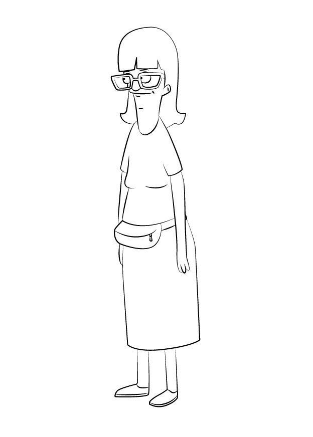 Dibujo de Hamburguesas de Gayle de Bob para Colorear y Imprimir