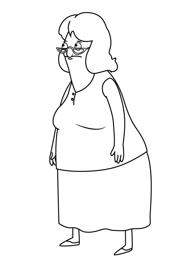 Dibujo de Hamburguesas de Gloria de Bob para Colorear y Imprimir