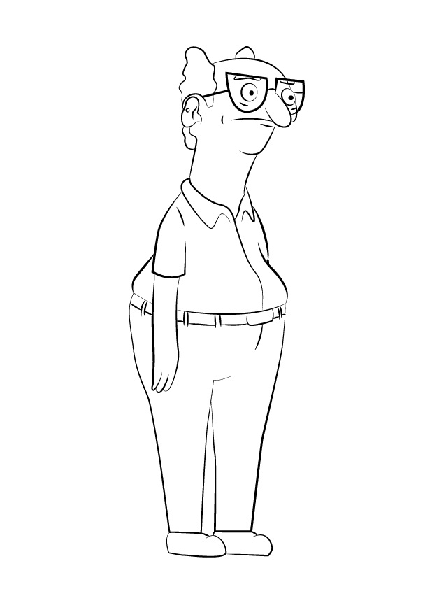 Dibujo de Ia Las Hamburguesas de Bob para Colorear y Imprimir