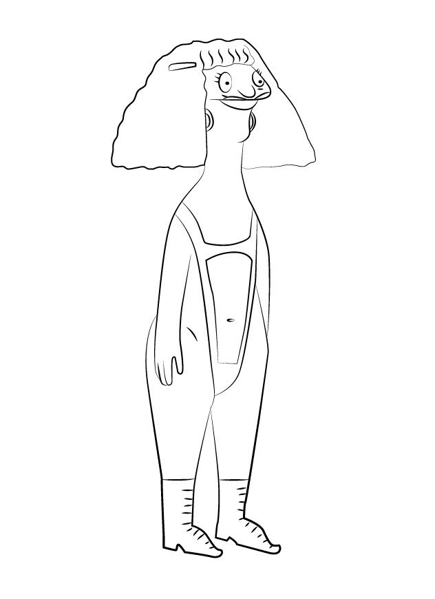 Dibujo de Malvavisco de Bob S Burgers para Colorear y Imprimir