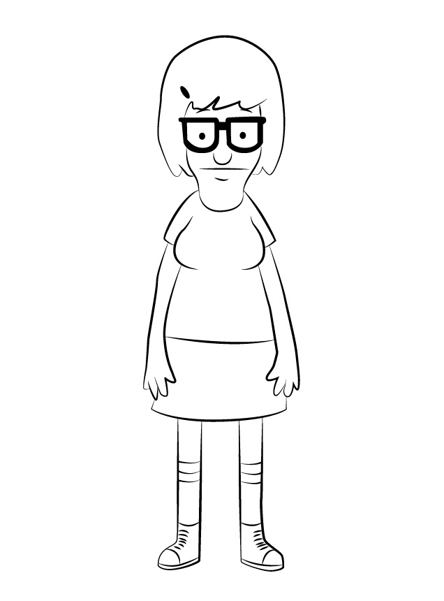 Dibujo de Tina Belcher para Colorear y Imprimir
