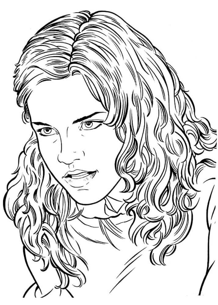 Dibujo de Hermosa Hermione Granger para Colorear y Imprimir