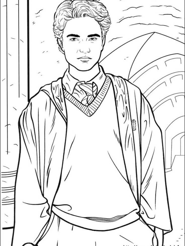 Dibujo de Personaje de Harry Potter para Colorear y Imprimir