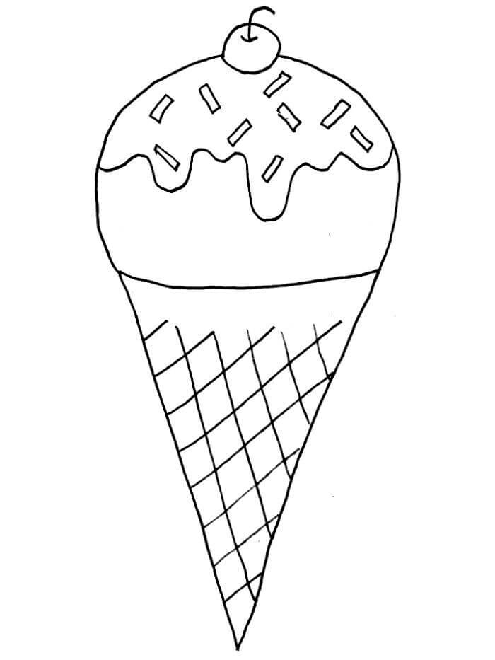 dibujo delicioso helado para colorear