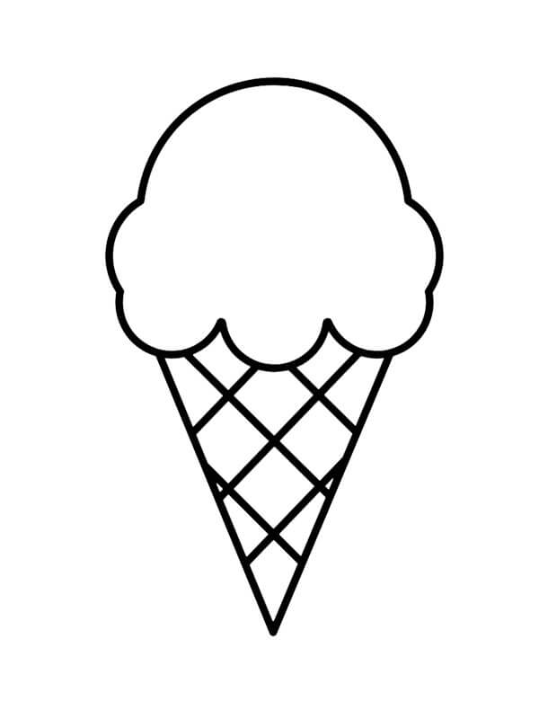 dibujo helado basico para colorear
