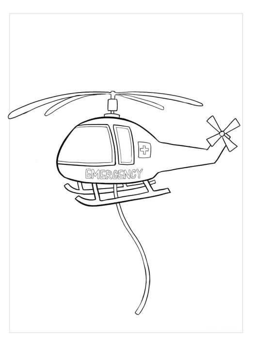 dibujo dibujo de helicoptero para imprimir y colorear