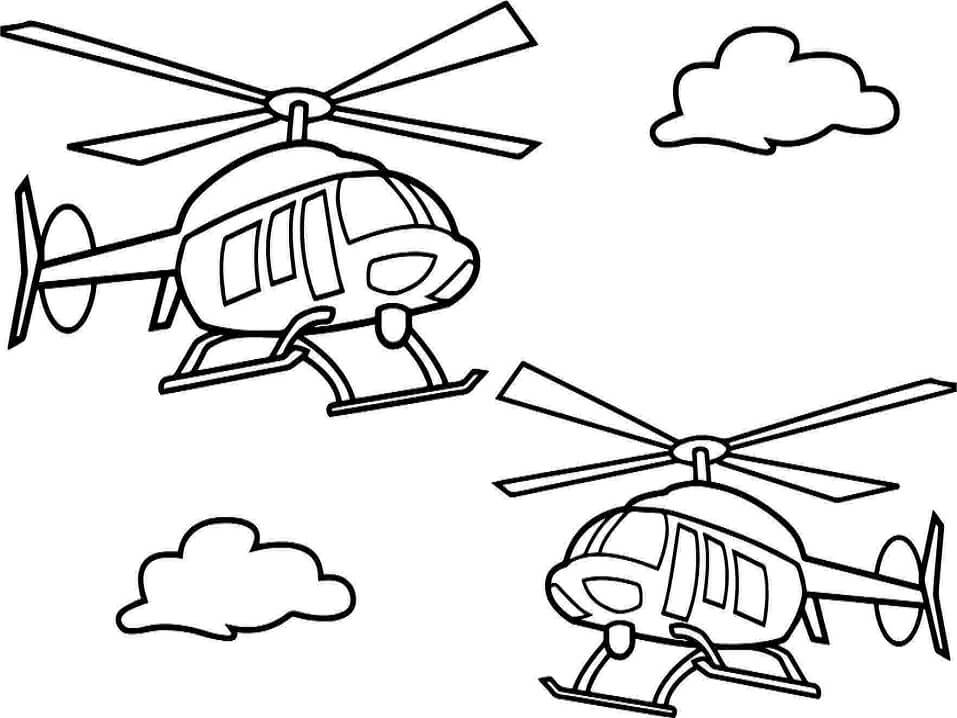 dibujo dibujo helicoptero para imprimir y colorear